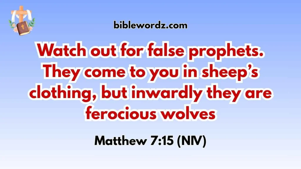Beware of False Teachers Bible Verse