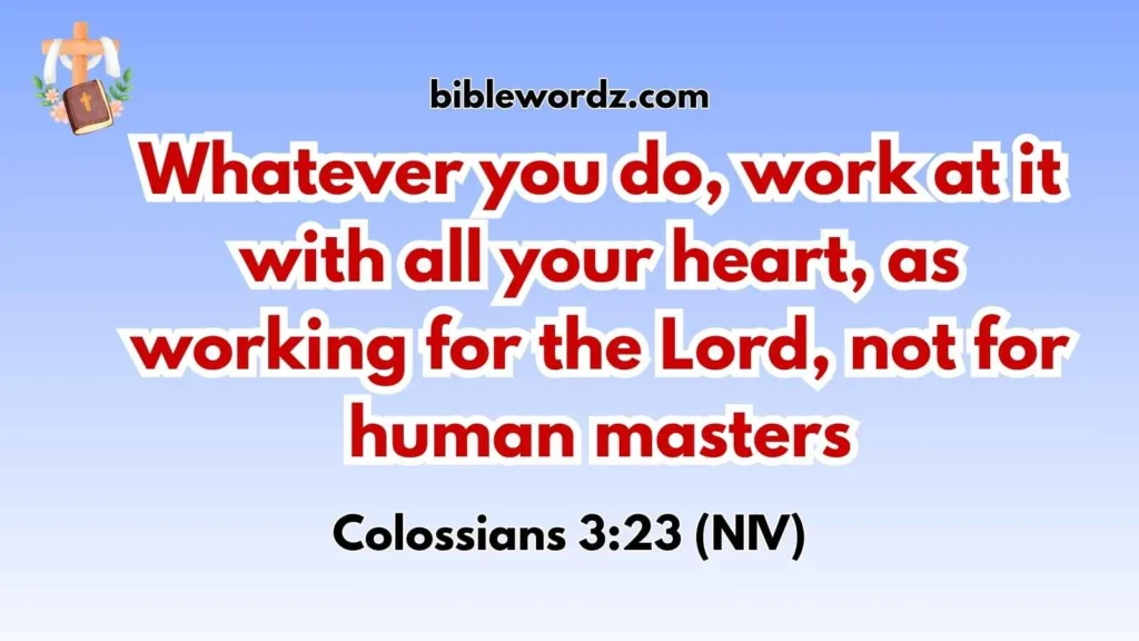 Motivational Bible Verses for Work