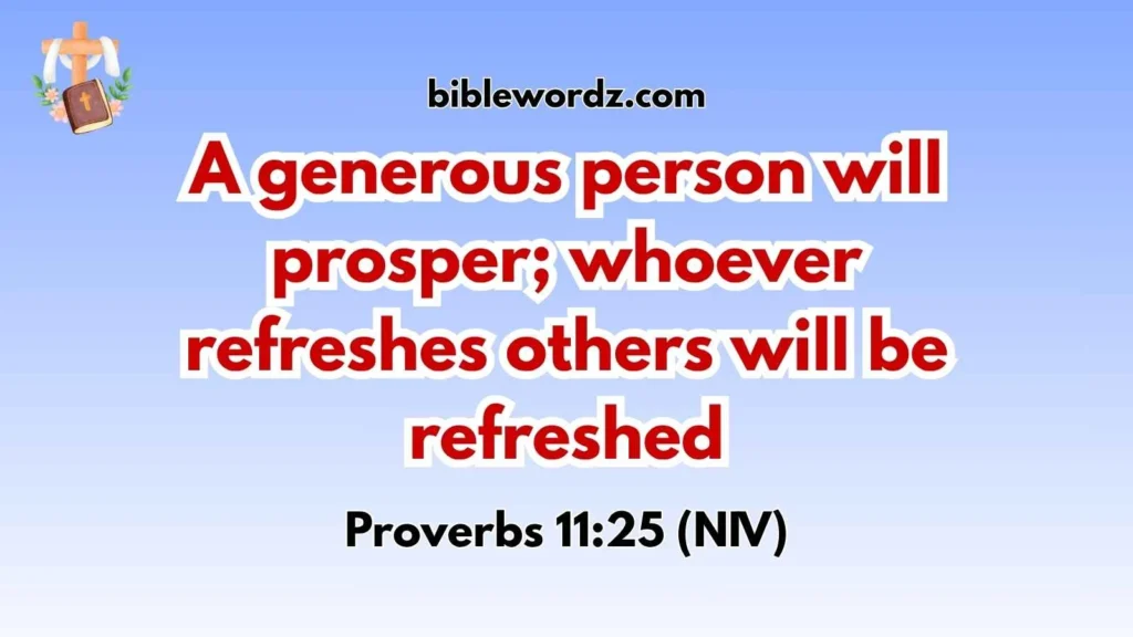 Bible Verse About Kindness and Generosity