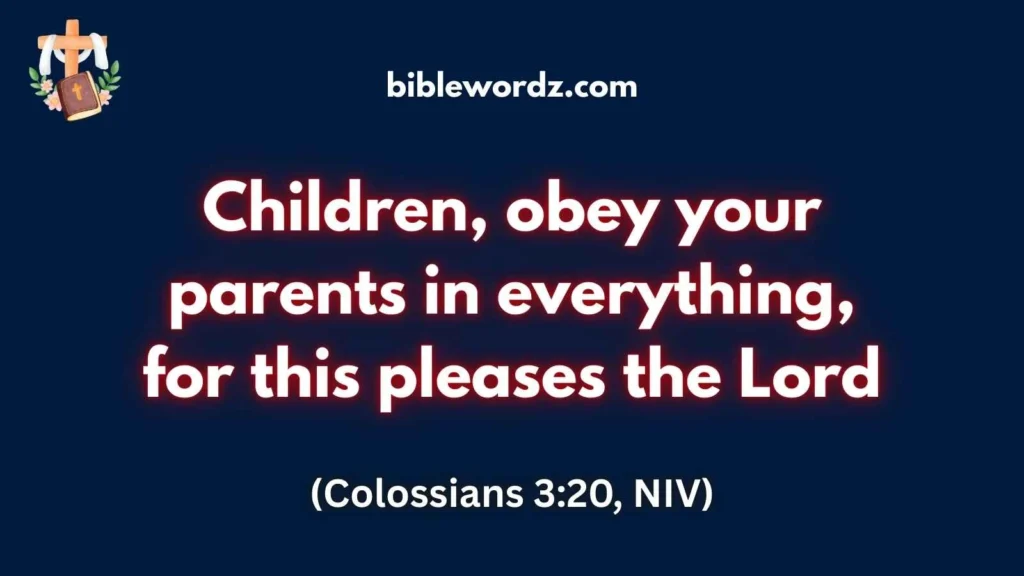 Bible Verse for Obeying Parents
