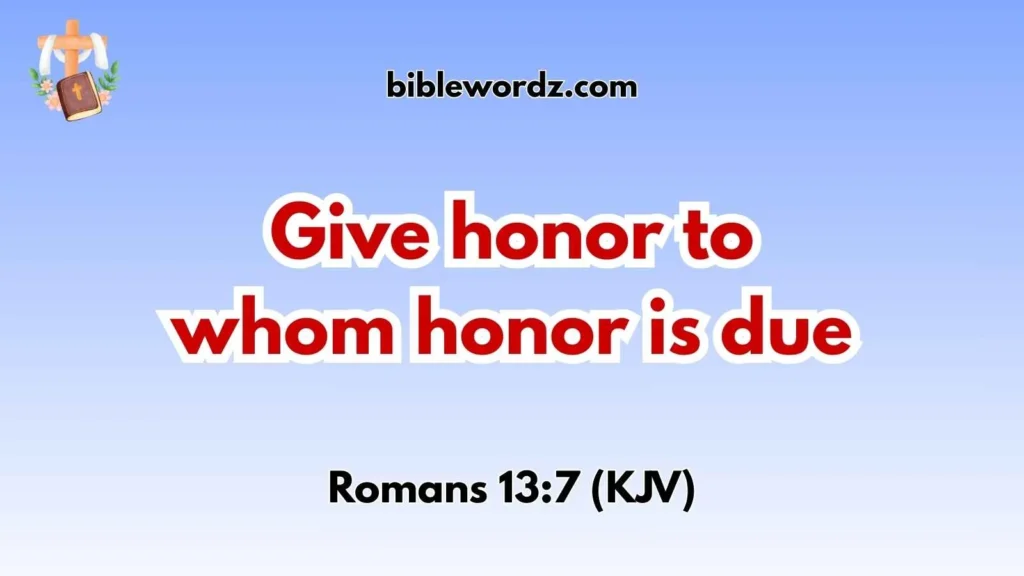 Bible Verses About Honoring Others