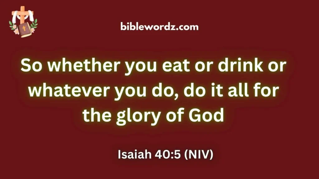 Bible Verses About the Glory of God
