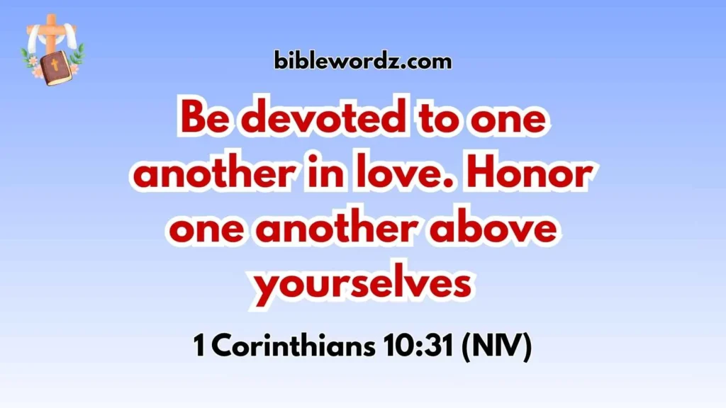 Honoring God Verses