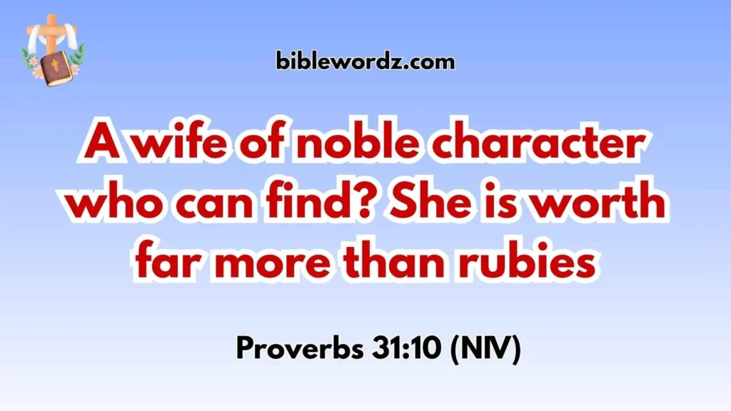 Bible Verses About Wife in Proverbs