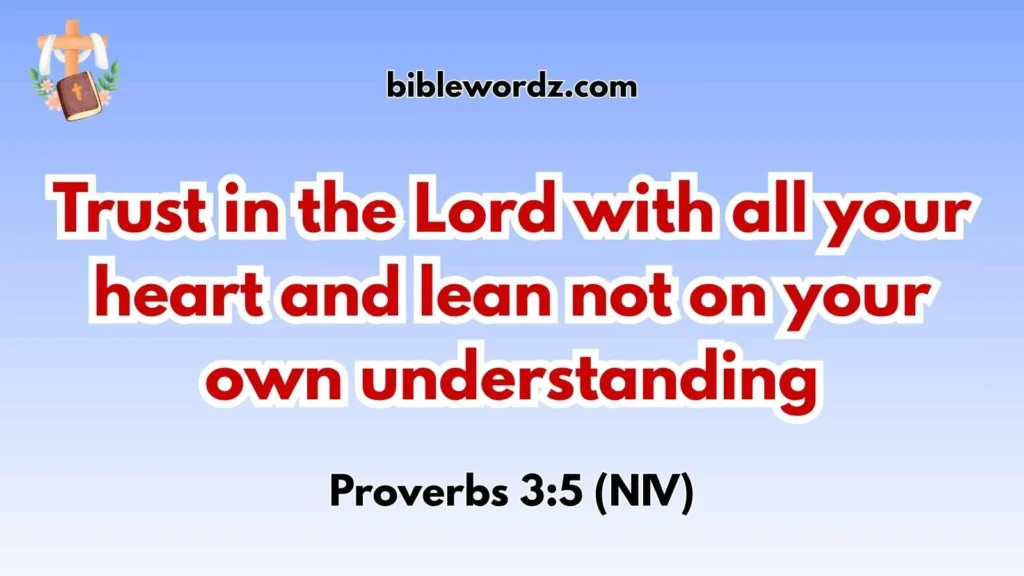 Short Bible Verses About Trusting God