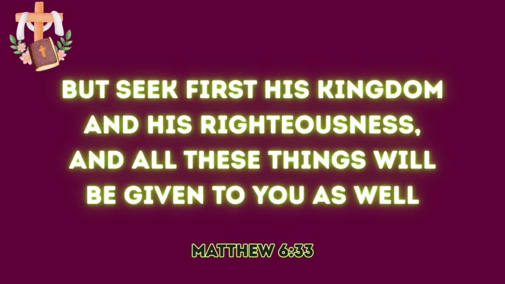 Seek First God’s Kingdom